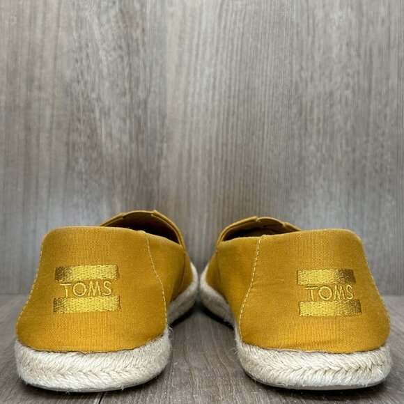 TOMS Shoes Womens 10 Spice Gold Embroidery Fruit Salad Classic Espadrille Yellow - Picture 4 of 12